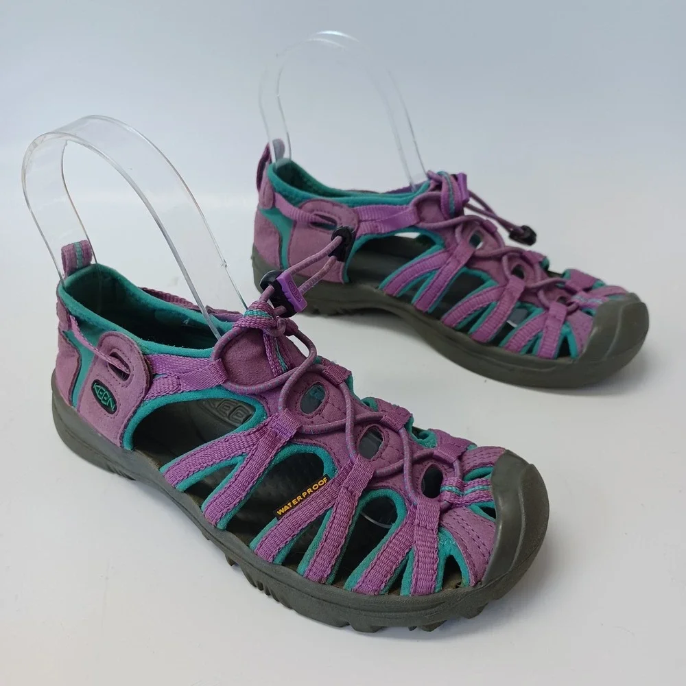 Keen Whisper Kids Purple Teal Waterproof Sport Sandals‎ Size 3 1009959